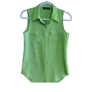 APT 9 GREEN SLEEVELESS BLOUSE SIZE  XS